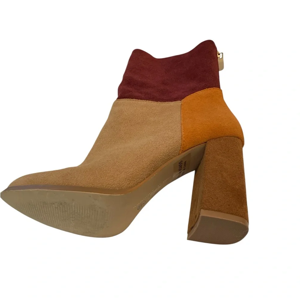 Chinese Laundry Classic Color Block Mod Mid Calf Boot, Camel Multi Suede so cool - Picture 9 of 15